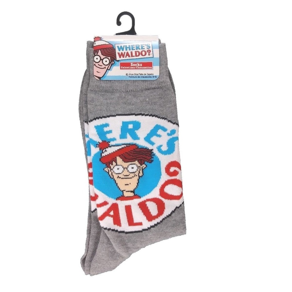 Where's Waldo Socks sz M/L Medium/Large (6-12)